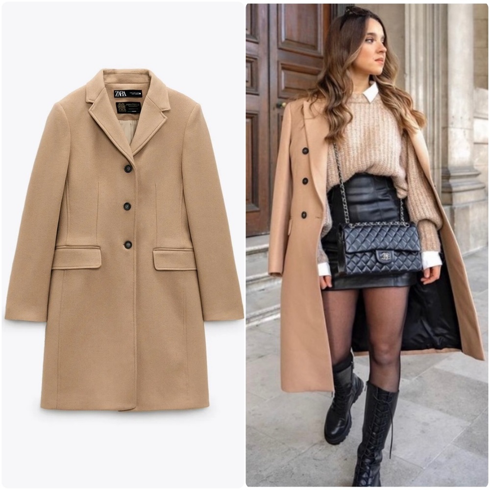 Zara Tan Pea Coat